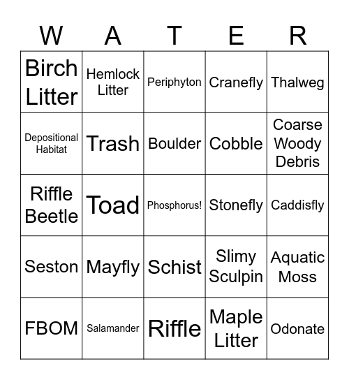 Stream Bingo Card