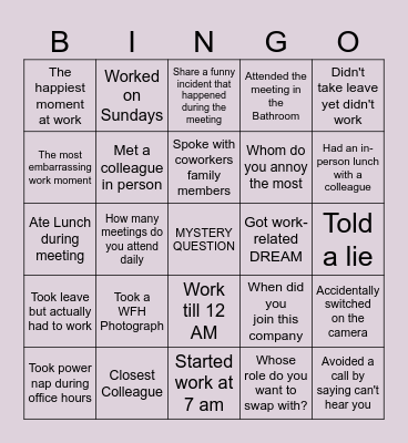 Blame it on BINGO- EZ0vians! Bingo Card
