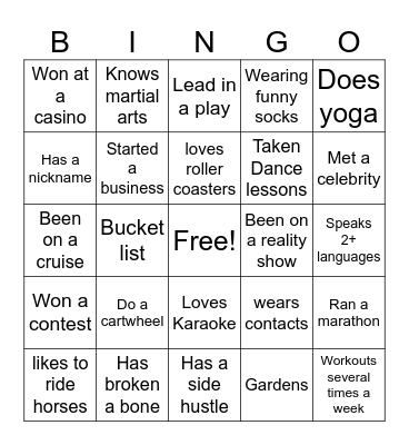 PMO Bingo Card