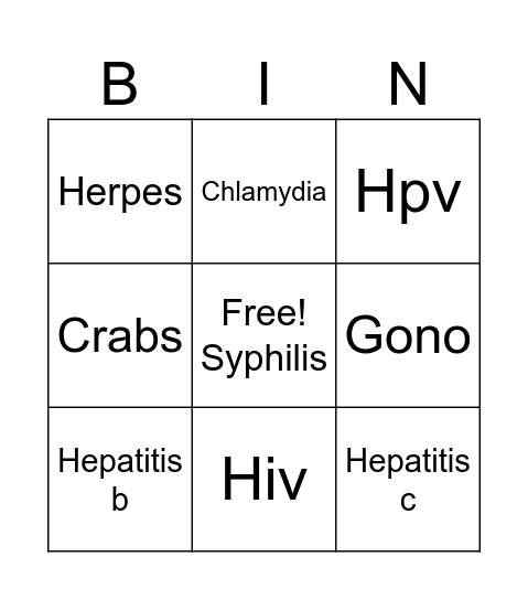 Martin Std Bingo Card