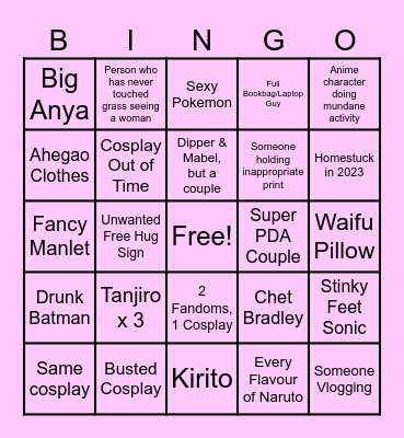 OTAKUTHON 2023 Bingo Card