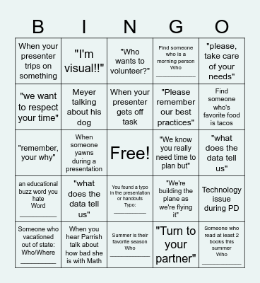 Who Will Win??? Bingo Card