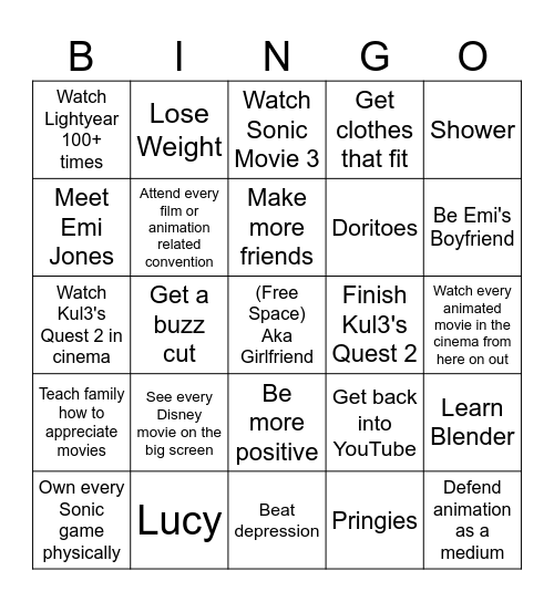 Bily Biomn Bingo Card