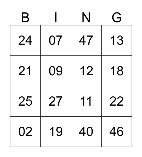 Archeo Bingo Card