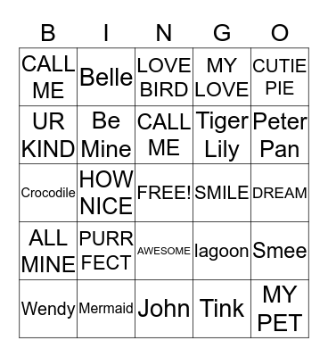 Valentine's Day Bingo Card