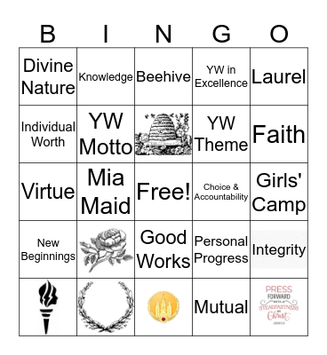 YW Trivia Bingo Card