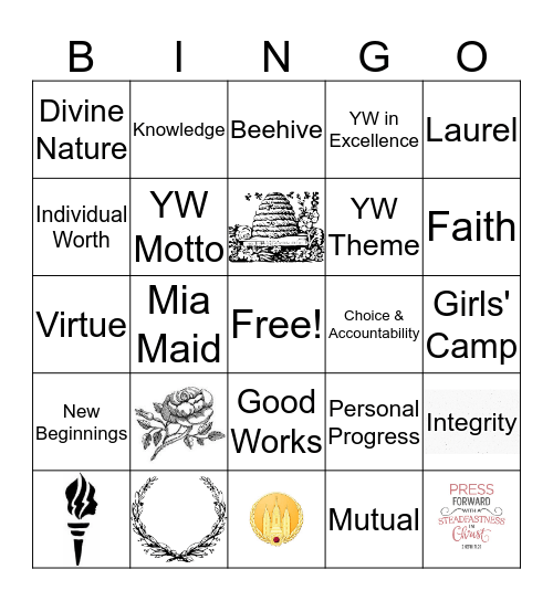 YW Trivia Bingo Card