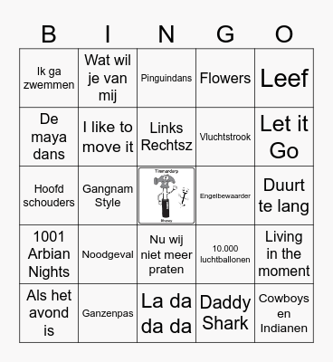 Muziekbingo Card