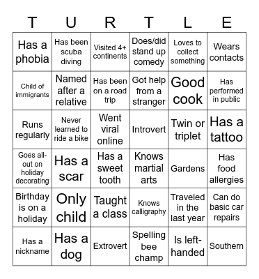 Ice Breaker Bingo! Bingo Card