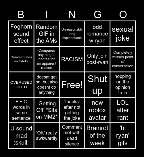 Aimee BINGO!!!!!!!!!!!!!!! Bingo Card