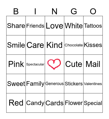 Valentine's Bingo Card