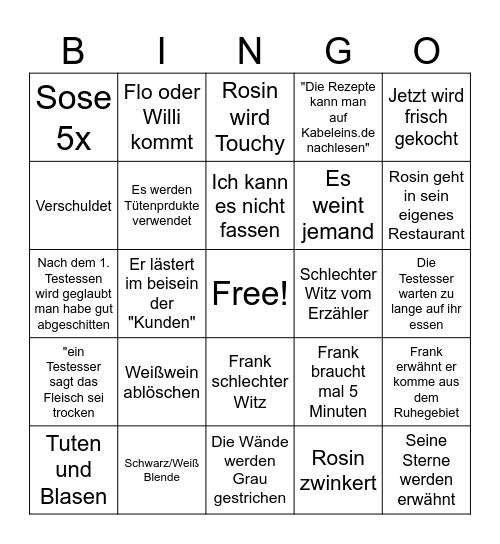 ROSIN Bingo Card