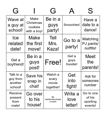 GIGA GANG BINGO 2 Bingo Card