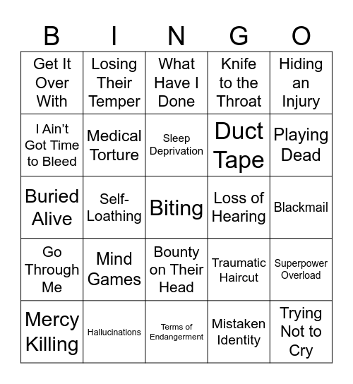 discount bad things happen bingo Card