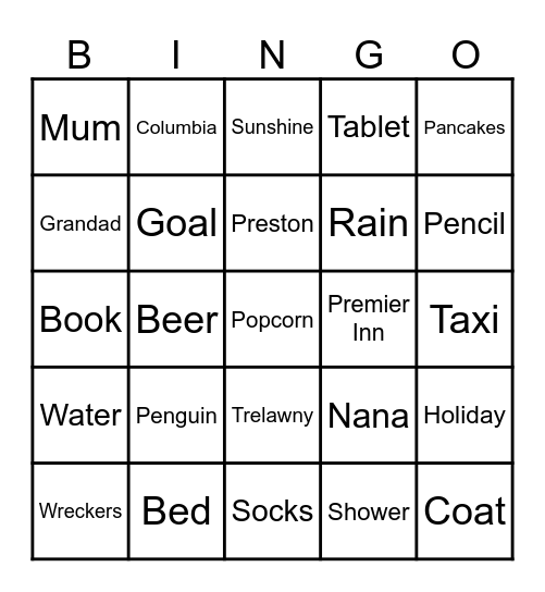 Oscar's Bingo £2 CASH PRIZE Bingo Card