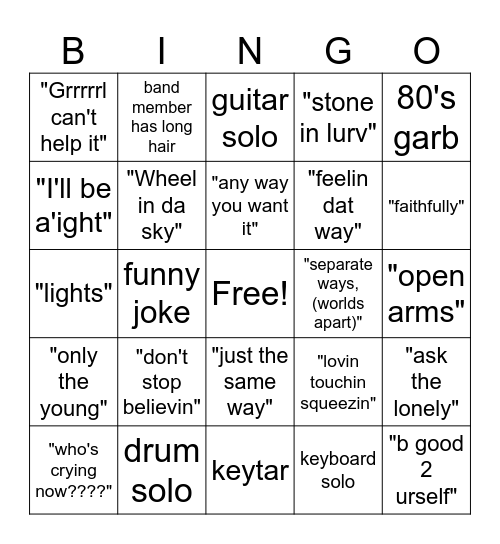 Journey to the Win Bingo Card