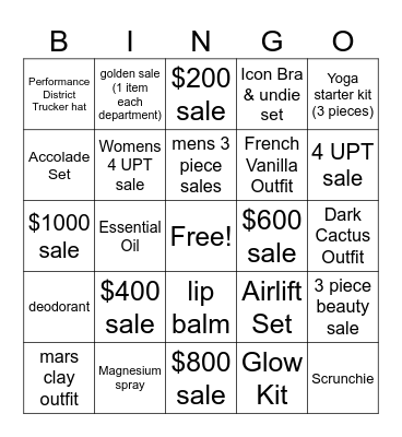 Plaza Frontenac Bingo Card
