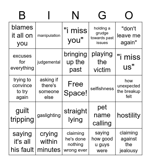 deimos bingo Card