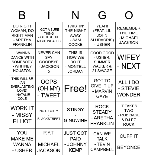 Beats & Bingo Card