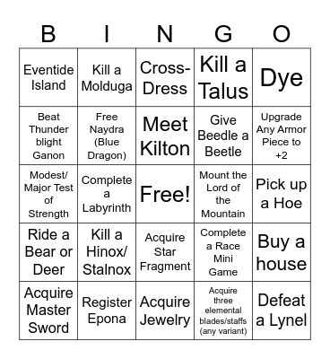 girlfreind bingo card Bingo Card