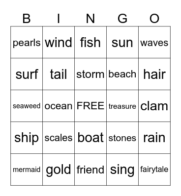 Niya's 7th Birthday Party! Bingo Card