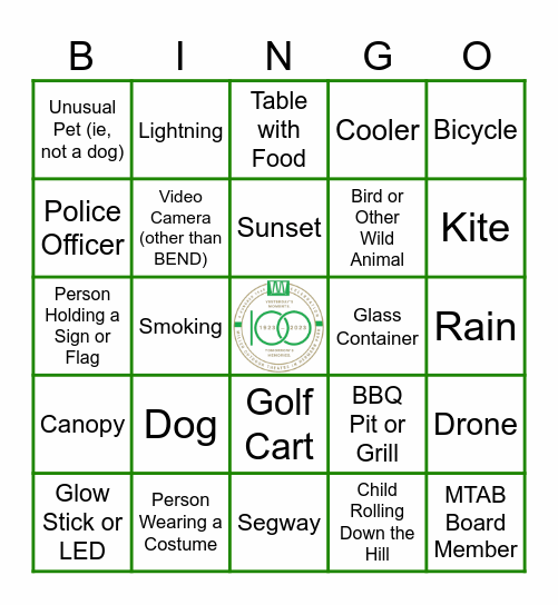 Stalker Cam Bingo Card