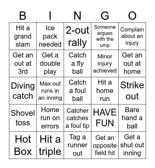 Tournament Bingo (v2) Bingo Card