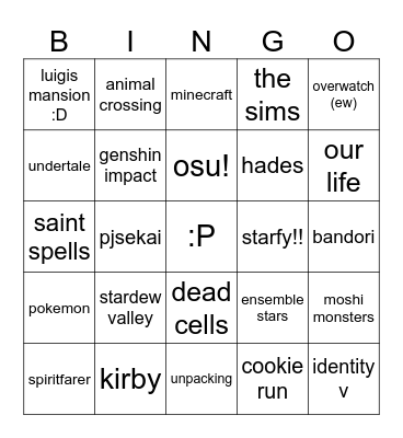 Bingo Card