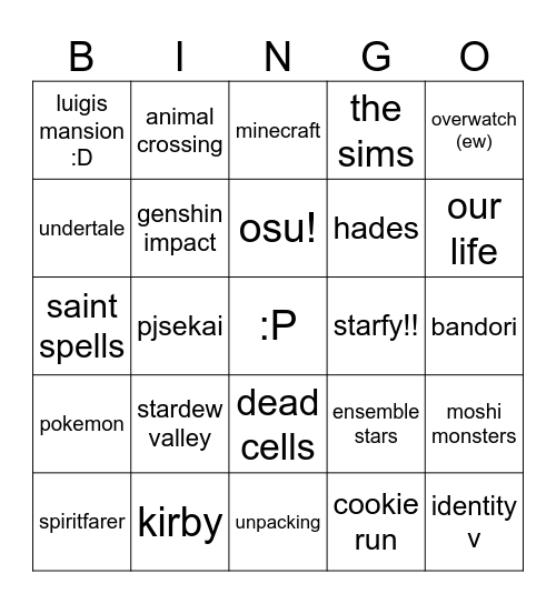 Bingo Card