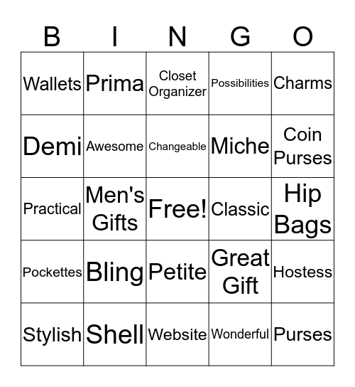 MICHE BINGO  Bingo Card