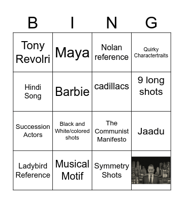 Asteroid city Bingo Card