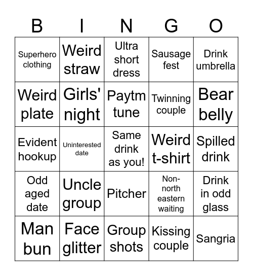 Bingo today! Bingo Card