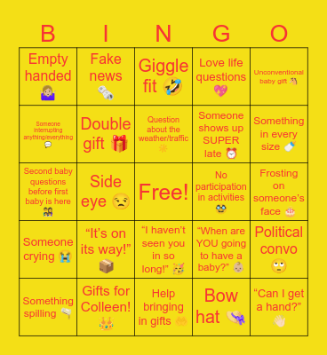 Baby Shower Shenanigans 🎉 Bingo Card