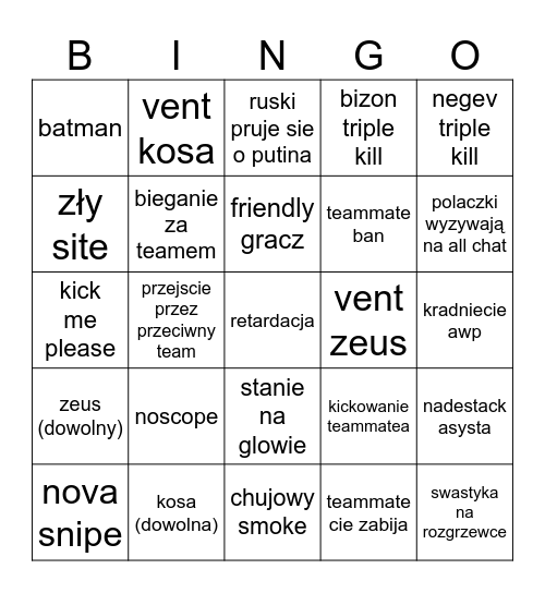 nuke bingo Card