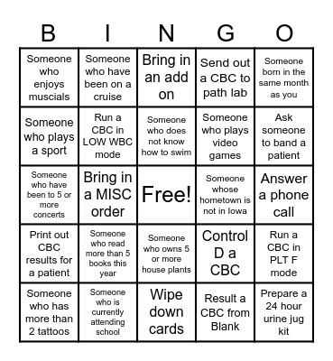 Ordering Tech Bingo Card