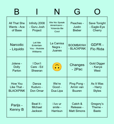 Muziekbingo Card