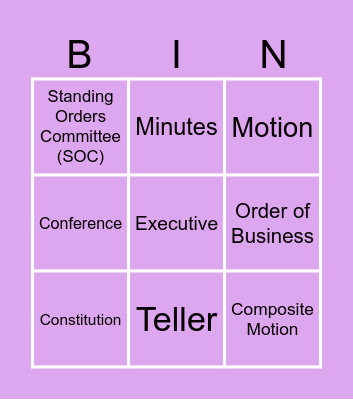 Bingo Card