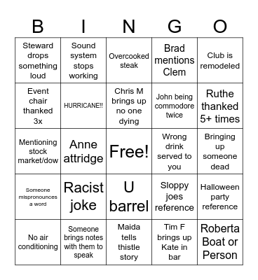 Past commodore lyc 2023 Bingo Card
