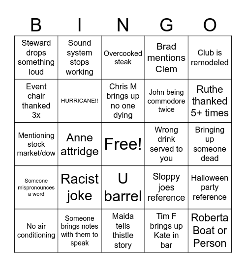 Past commodore lyc 2023 Bingo Card