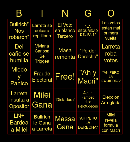 LAS PASO Bingo Card