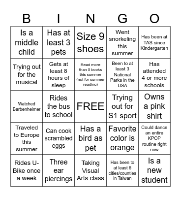 KAO/ING & MULLIGAN ADVISORY BINGO Card