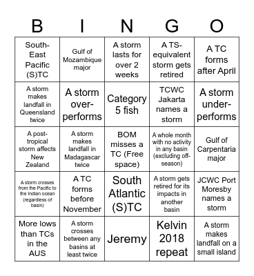 Starei's 2023-24 SHEM Bingo Card
