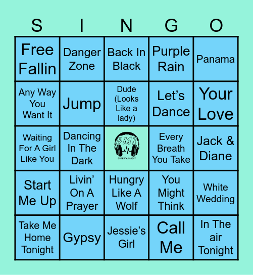 DMI 80’s 001 Bingo Card