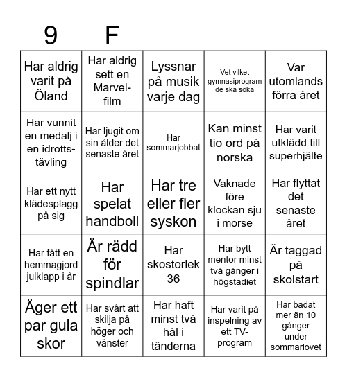 Mingelbingo Card