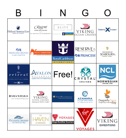 Cruise/Travel Bingo Card