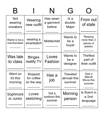 Bingo 125 Bingo Card