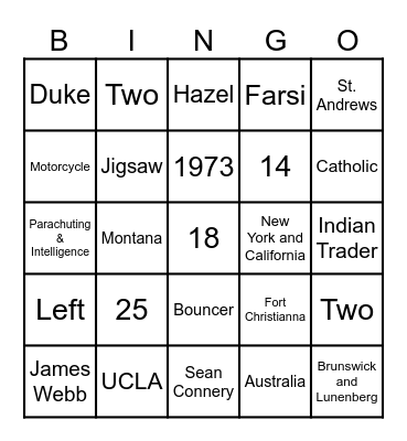 Happy Birthday Gay and Roman Bingo Card