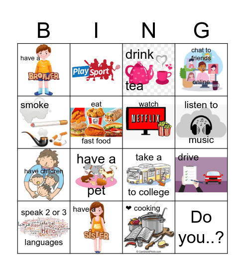 Beginners Getting To Know You Bingo Card