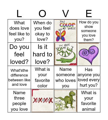 Valentines Day Bingo Card