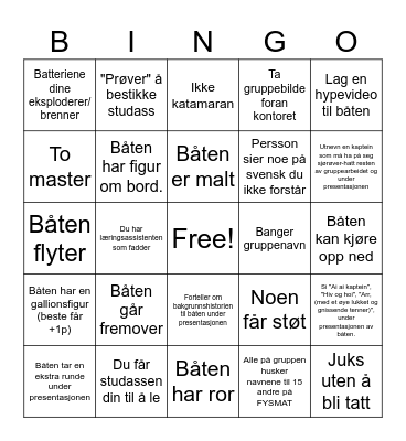 Teknostart 2023 Bingo Card